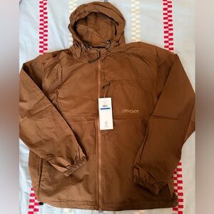Spyder Unisex XL windbreaker. Color-coffee